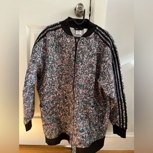 adidas original long floral bomber, Size M